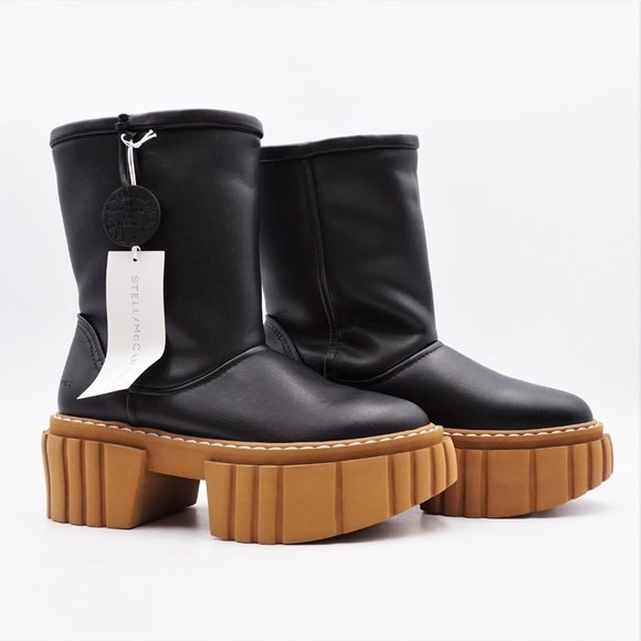 New in Box Stella McCartney Emilie Boots in Black Nappa Leather - Picture 3 of 16